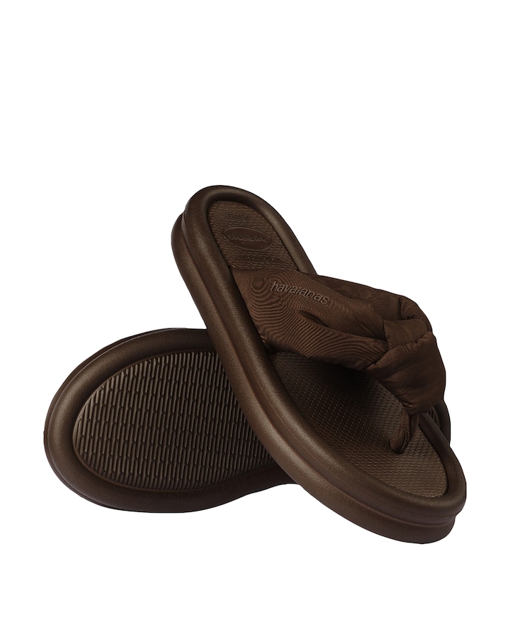 HAV. OVER PUFFED UP dames slippers bruin