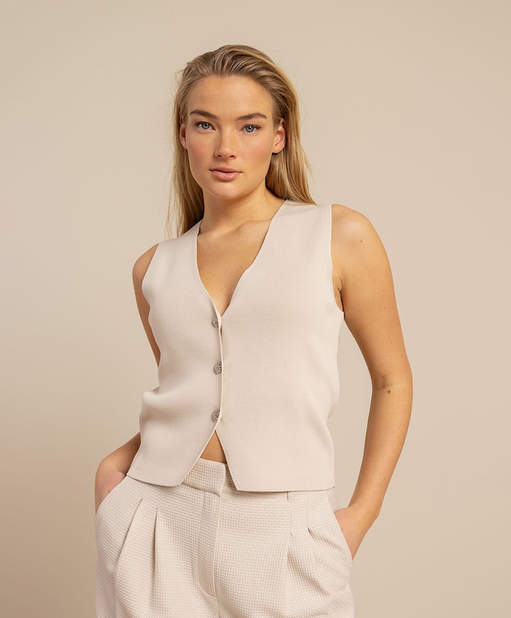 Dames gilet ecru