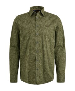 Heren overhemd lange mouw groen