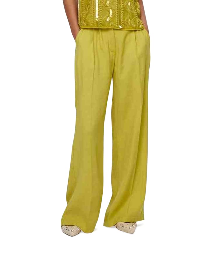 Renea wide leg dames broek geel
