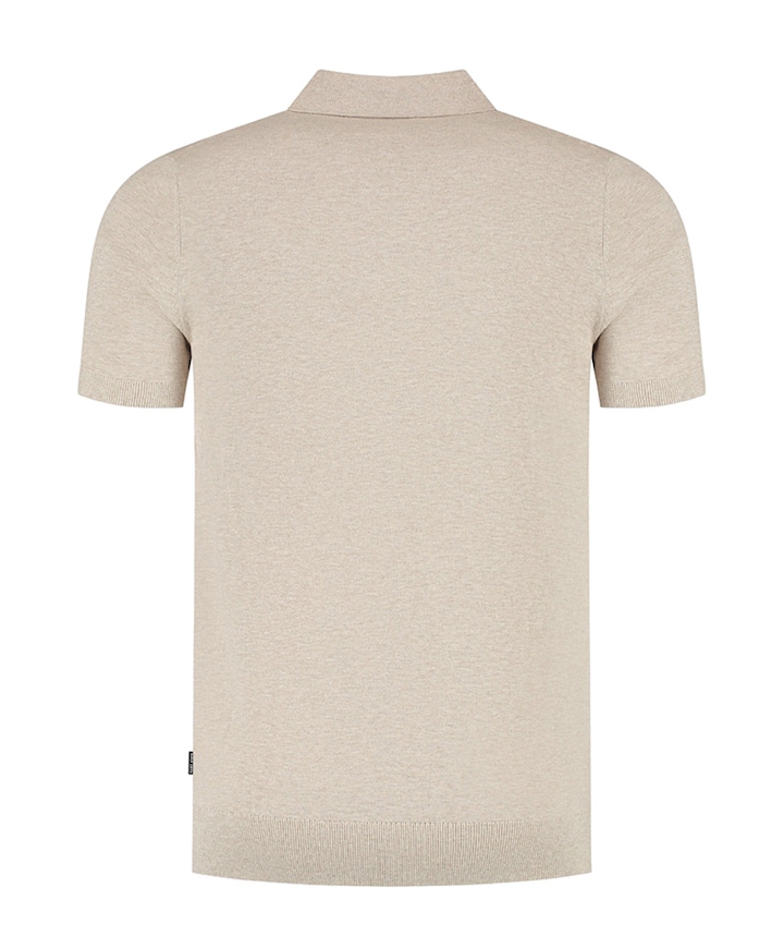 Heren polo beige