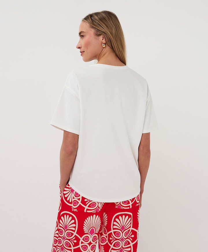 Dames T-shirt ecru