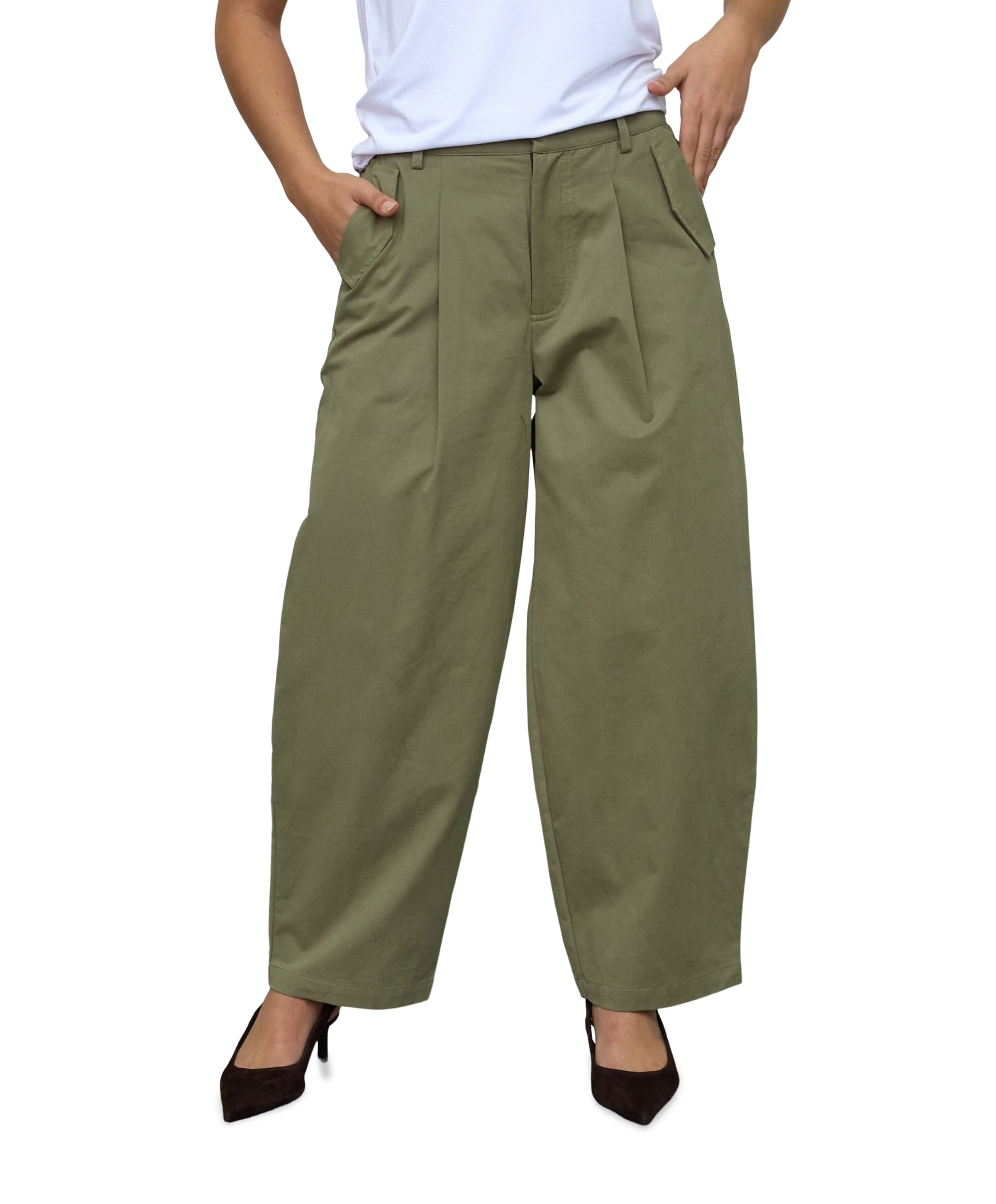 EDITH-PA dames broek groen