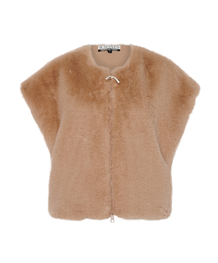 Dames gilet beige