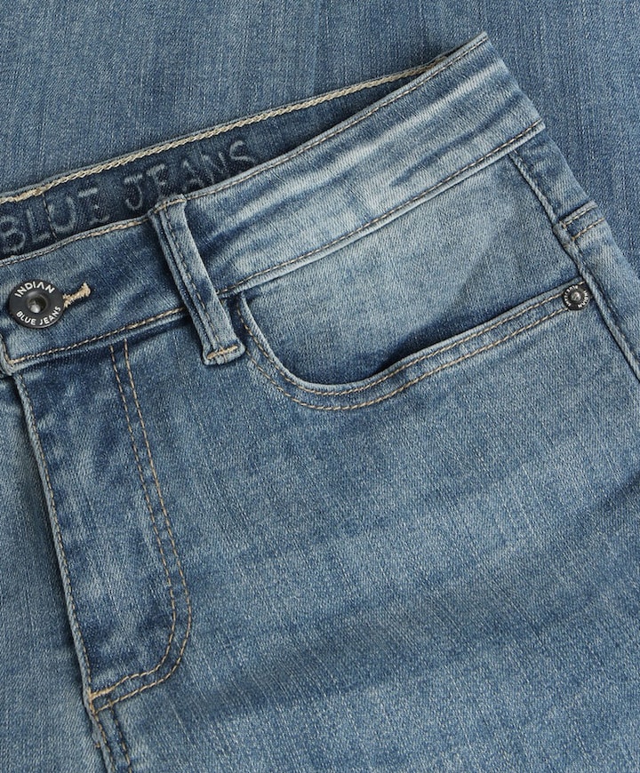 Wide Straight Fit Blue Jeans meisjes jeans blauw