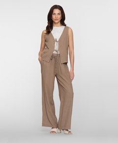 Linen dames broek beige