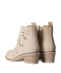 dames enkellaarzen beige