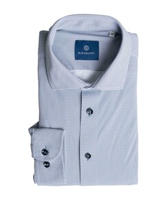 Heren overhemd lange mouw blauw