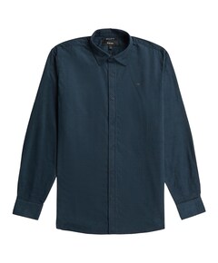 Heren overhemd lange mouw blauw