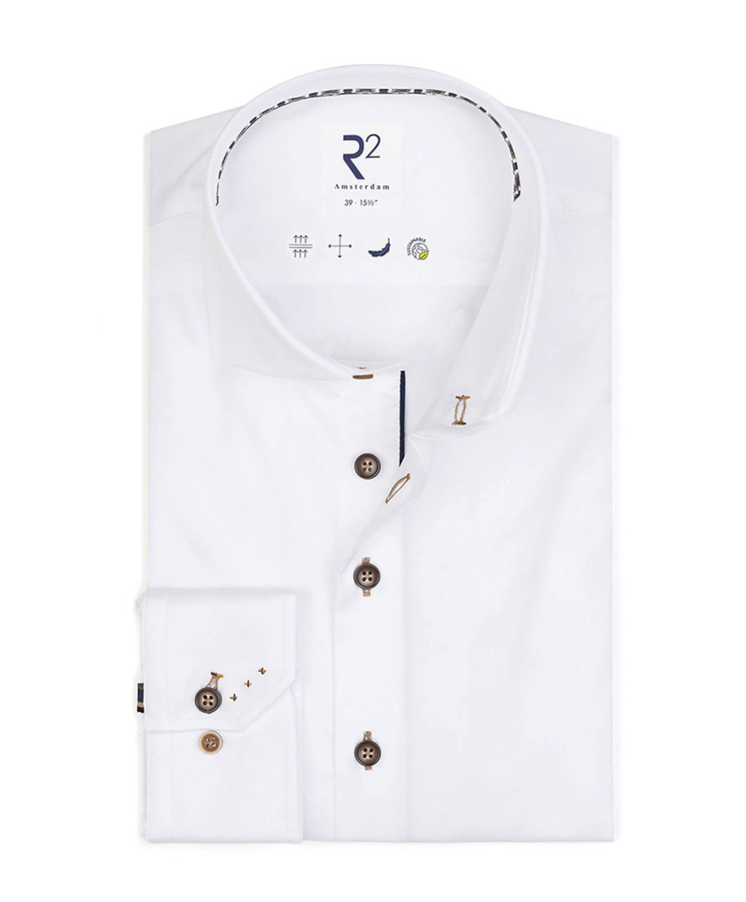 Overhemd extra lange mouw wit