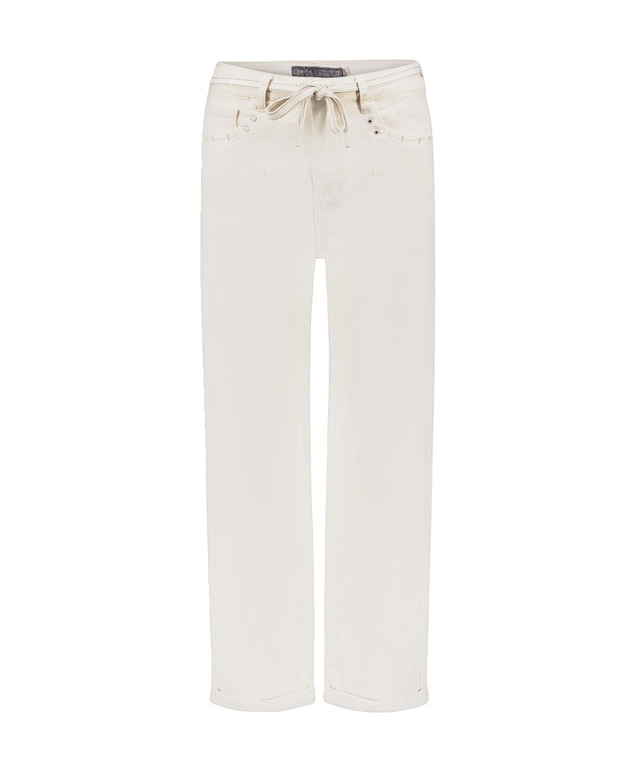Jeans balloon linen mix dames jeans ecru