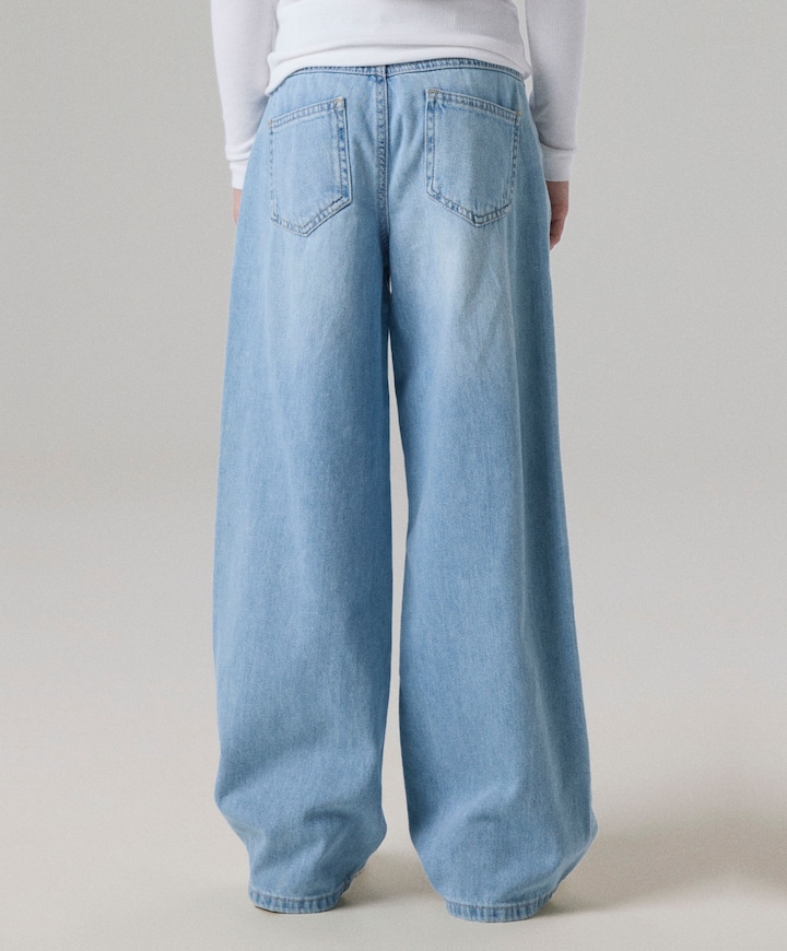 NKFROSE HW WIDE JEANS 1411-TE NOOS meisjes jeans blauw