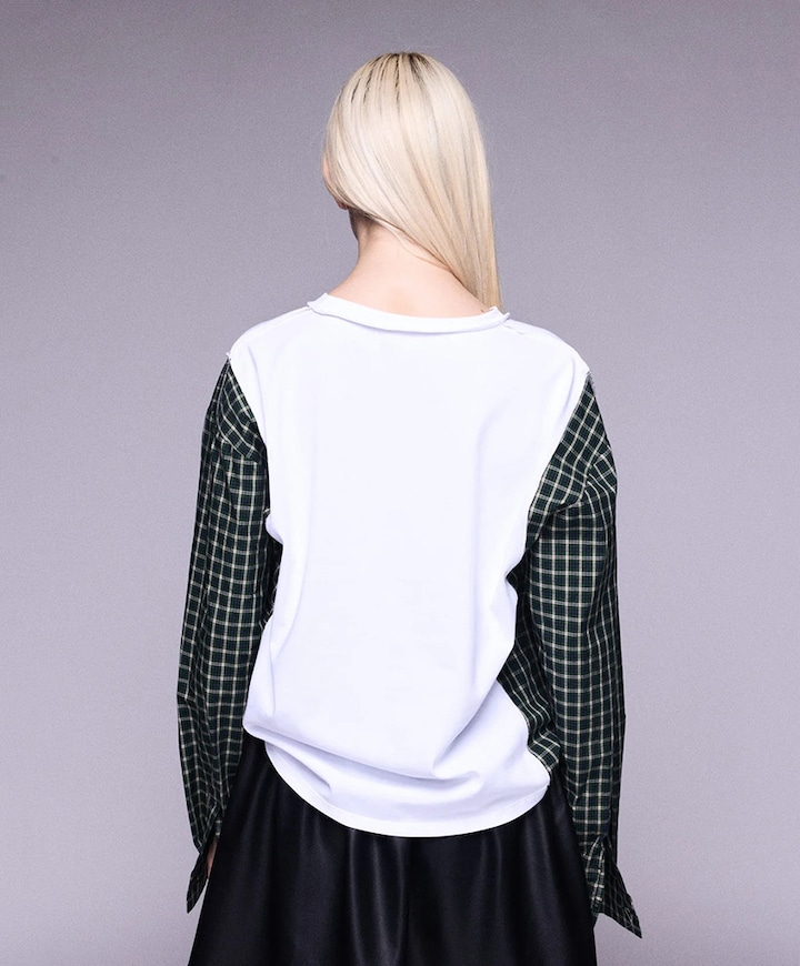 Dames longsleeve ecru
