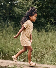 Terry Shorts Print meisjes korte broek beige