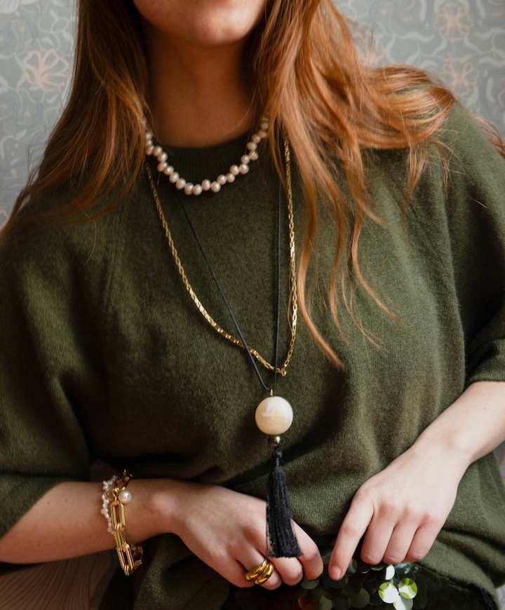 Dames ketting wit