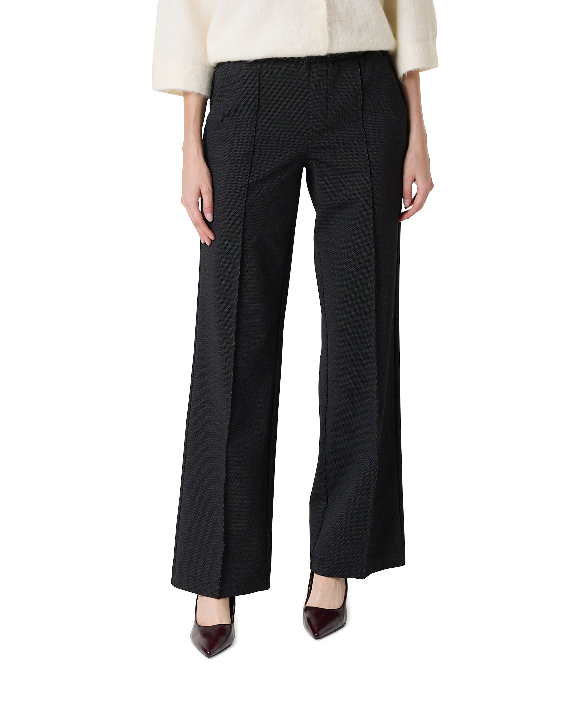 Claudette fancy punta dames pantalon zwart
