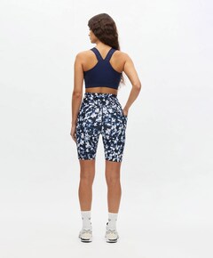 Flattering Printed Bike dames tight short blauw