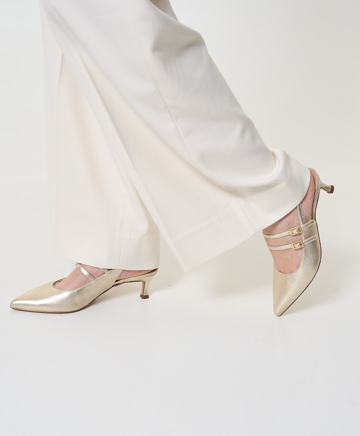Inazar slingbacks goud