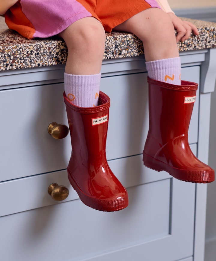 FIRST GLOSS BOOT regenlaarzen rood