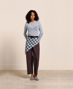 Dames longsleeve blauw