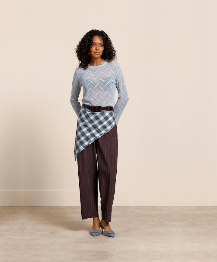 Dames longsleeve blauw