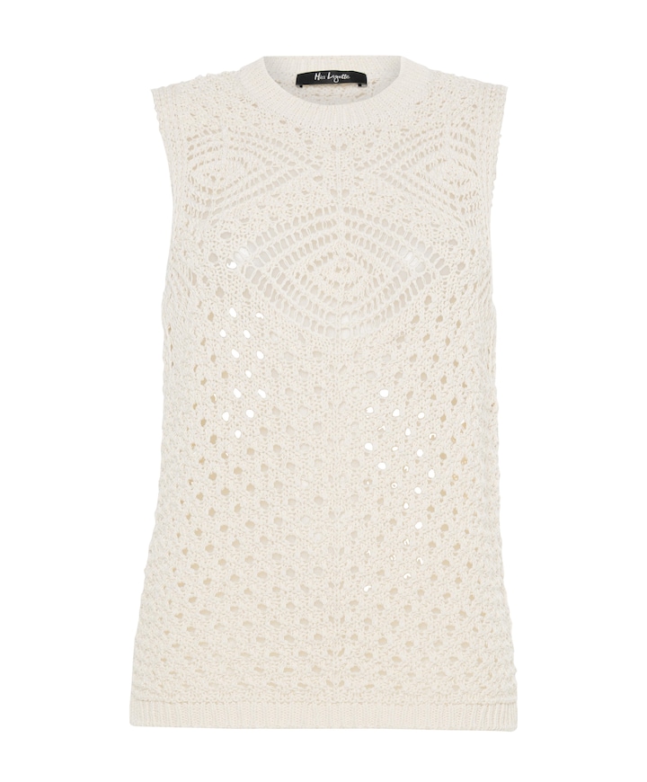 Dames top ecru