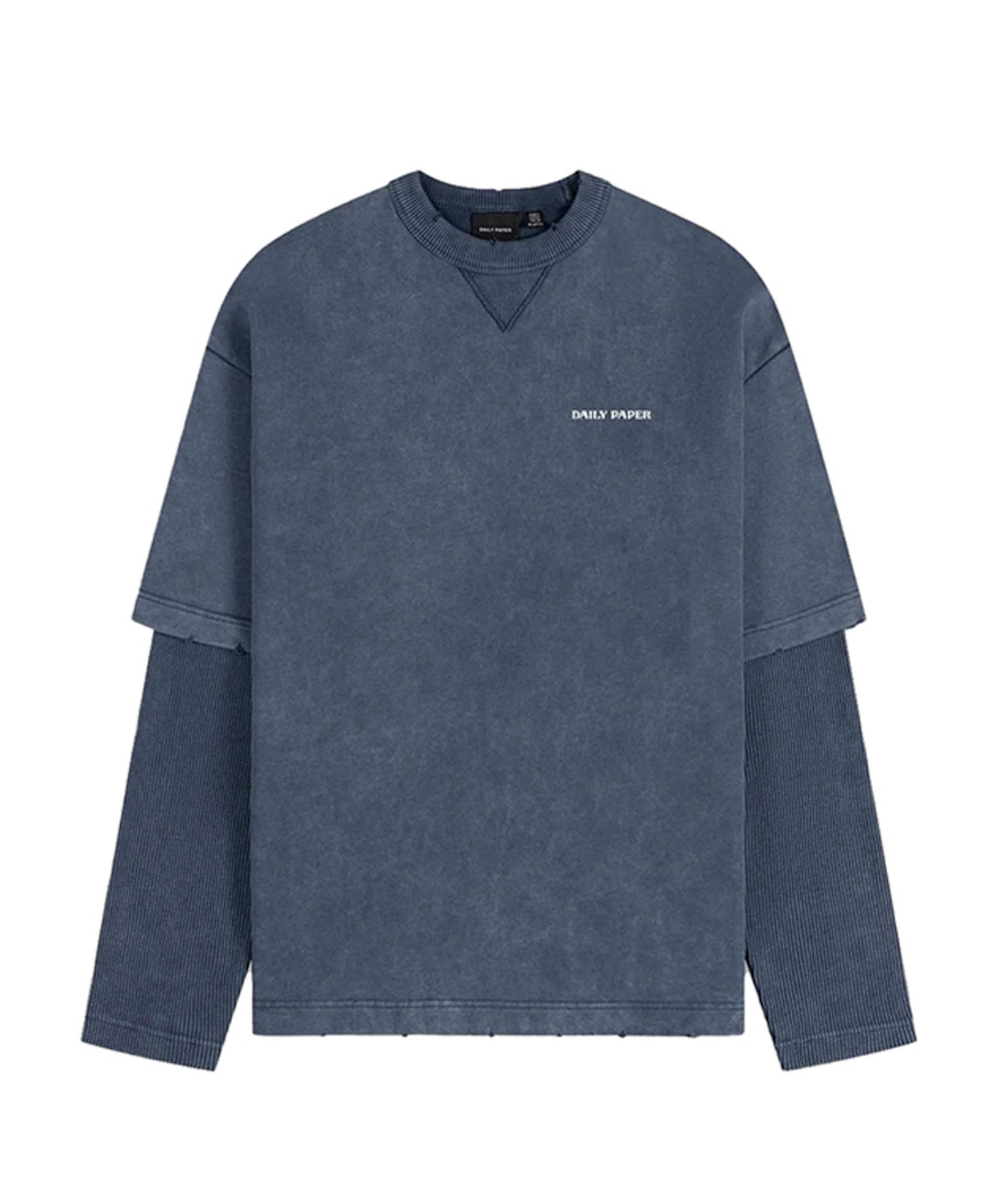 Heren longsleeve blauw