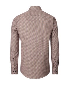 Heren overhemd lange mouw oranje