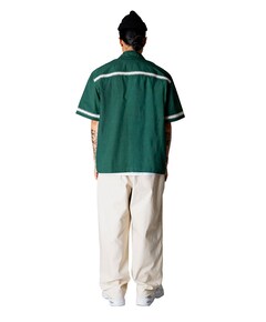 Heren overhemd korte mouw groen