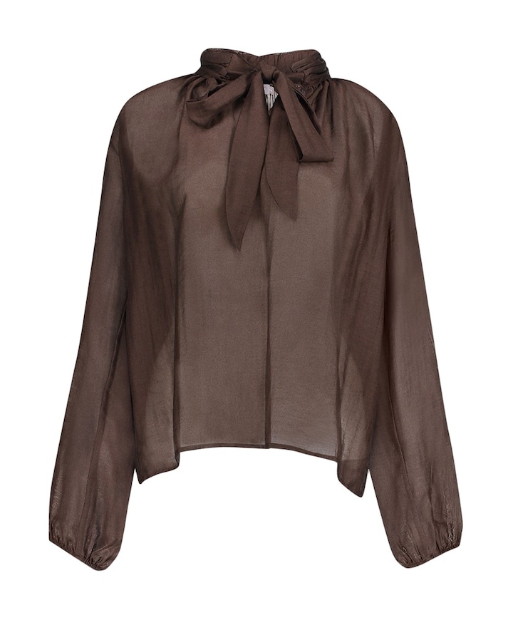 Dames blouse bruin