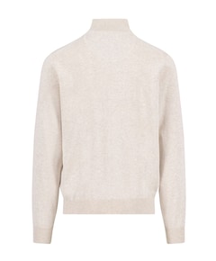 Heren trui met rits beige