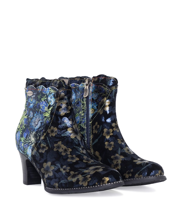 dames enkellaarzen blauw