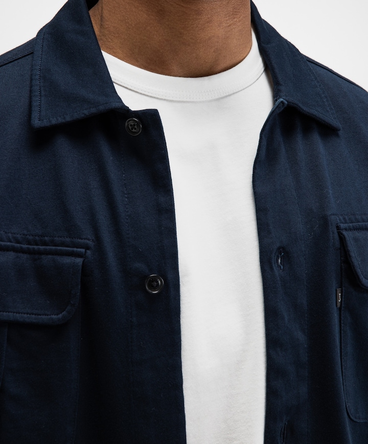 Heren overshirt blauw