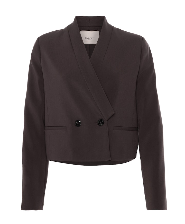 Dames blazer bruin