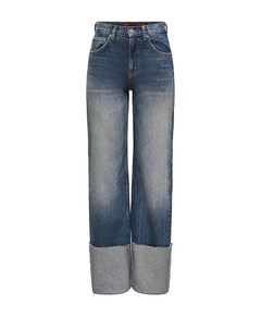 ONLBAKERLOO HW WIDE FOLD-UP RED jeans blauw