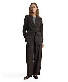 MSCHJohnna HW Barrel CHK dames broek bruin