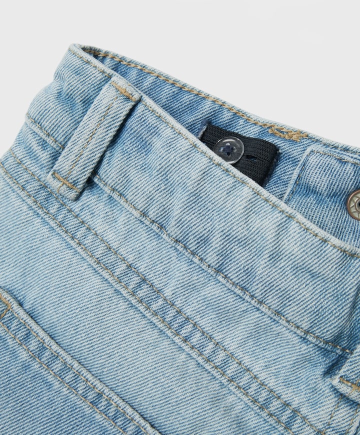 NKFROSE HW WIDE JEANS 1411-TE NOOS meisjes jeans blauw