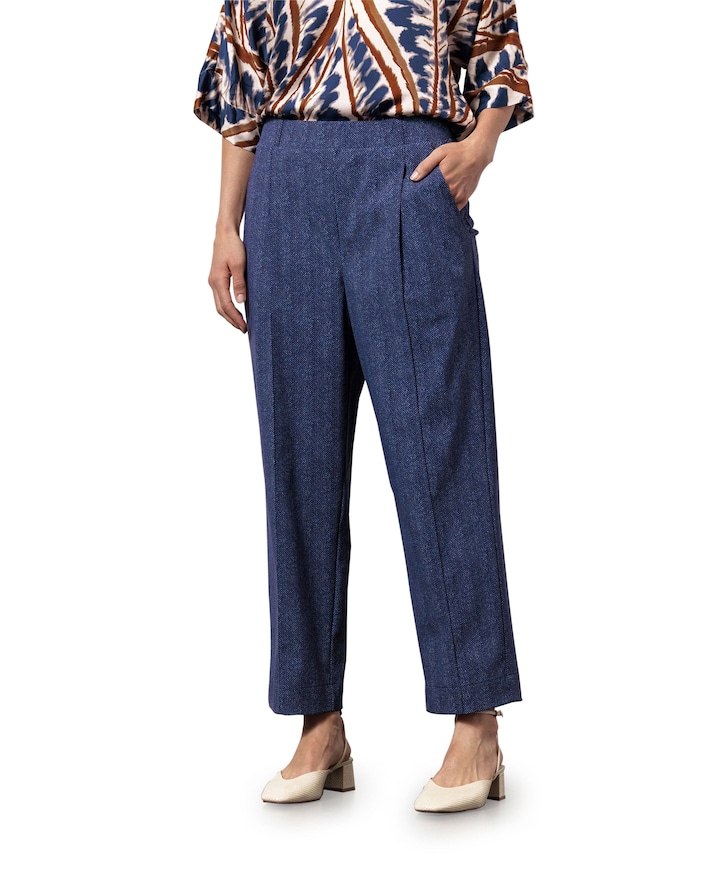 Otis herringbone broek blauw