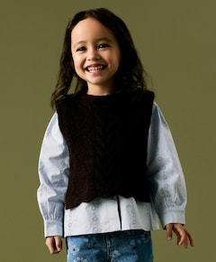 Meisjes blouse lange mouw blauw