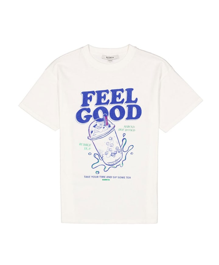 Meisjes T-shirt ecru