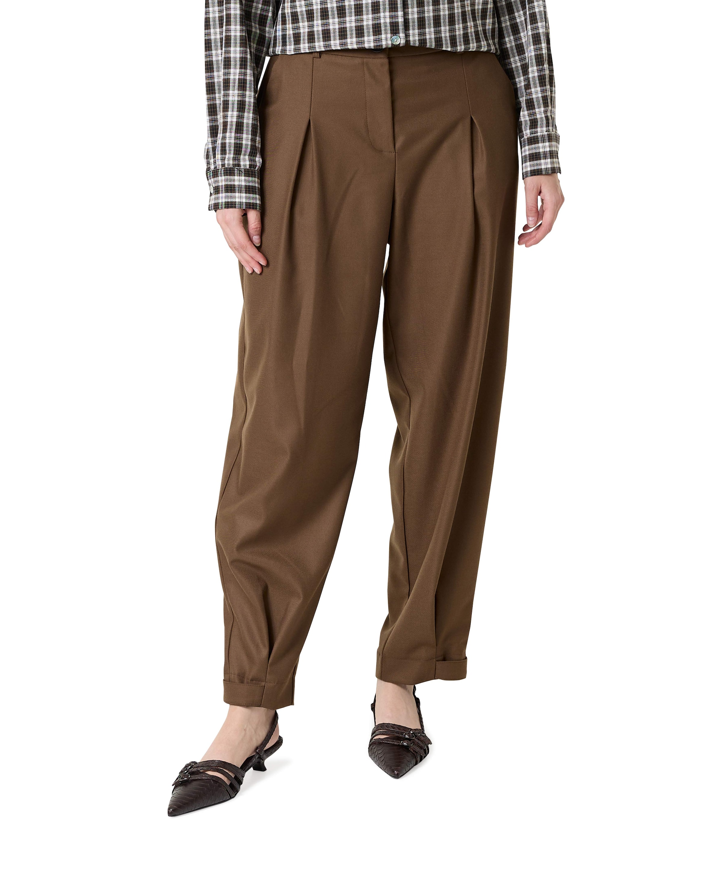 KIARA w 430 barrel long button strap at bott dames broek bruin