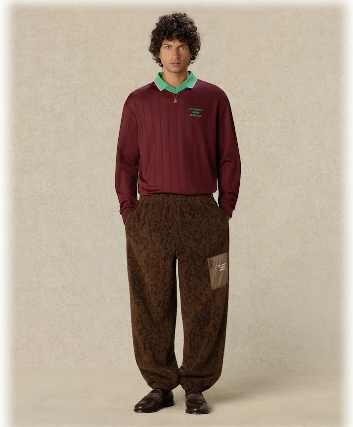 Heren polo bordeaux
