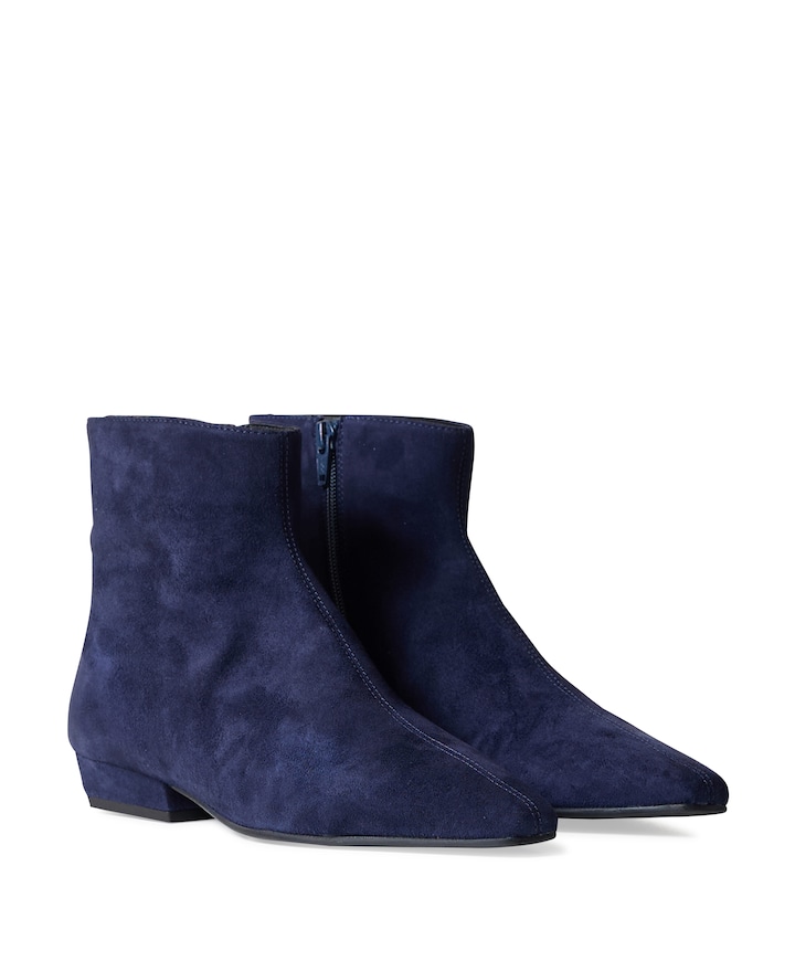 dames enkellaarzen blauw