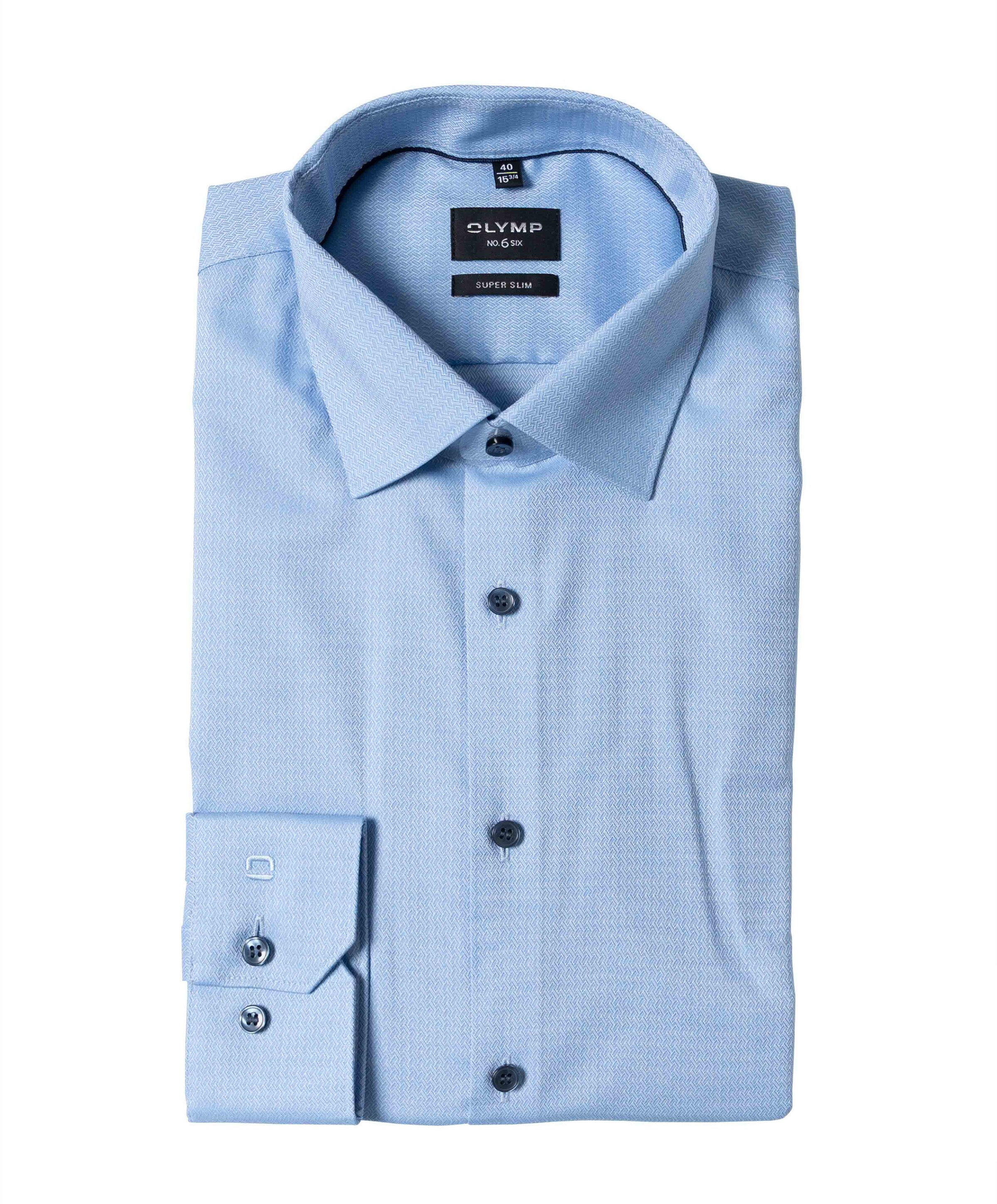 Overhemd lange mouw blauw