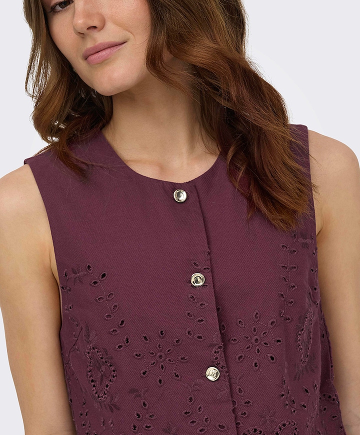 Dames gilet bordeaux