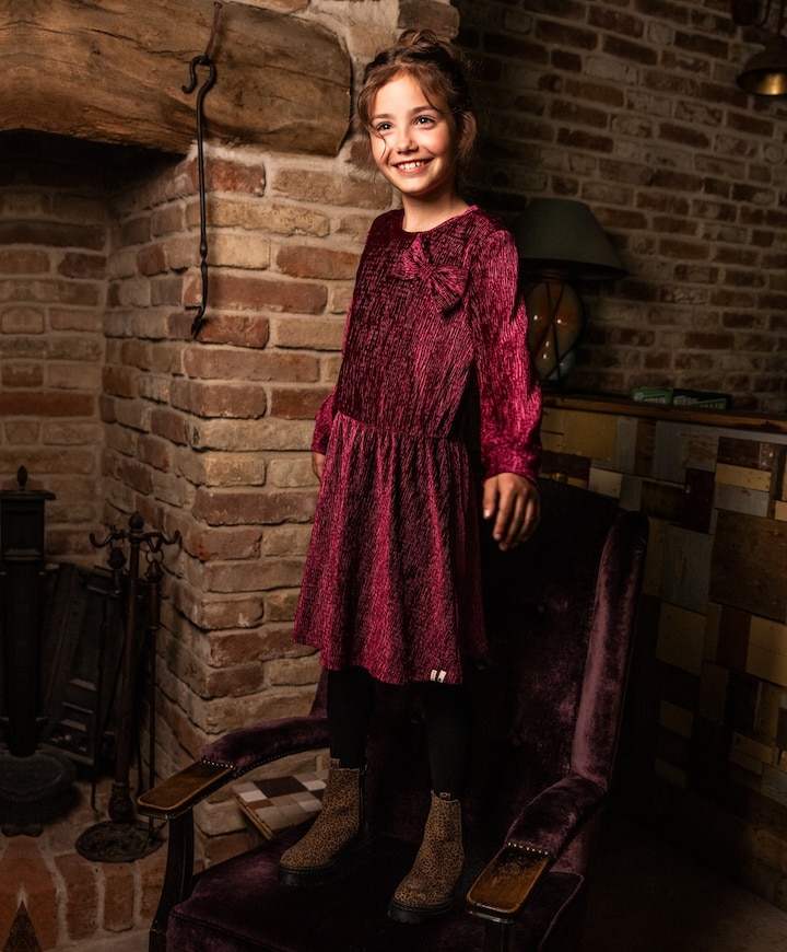 Meisjes jurk bordeaux