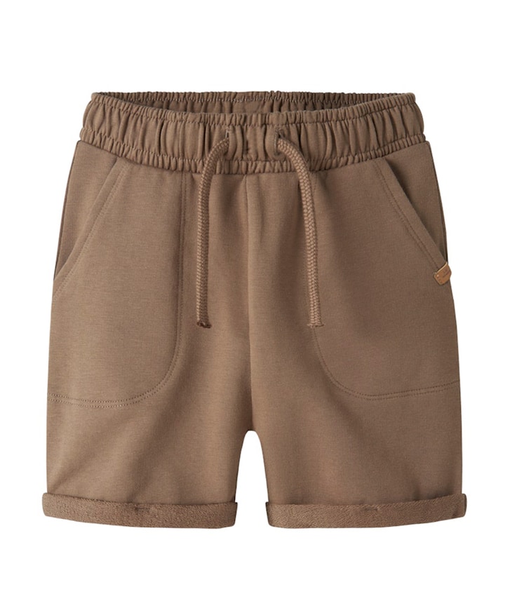 NMNOMAS SWEAT SHORTS LIL jongens korte broek bruin
