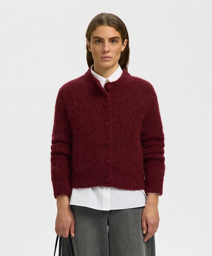 Dames vest bordeaux