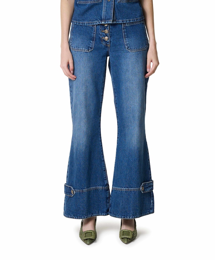 Porcelain Birds dames jeans blauw