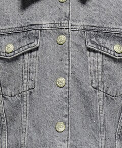 Meisjes spijkerjas grijs